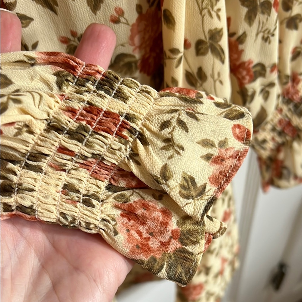 Reformation Jourdan Yellow Floral Mini  Dress - Picture 8 of 11